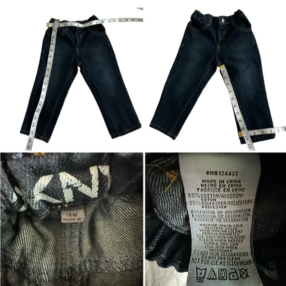 DKNY Baby Boy 18 M Denim Navy Red Gray & Black 3 Peace Set: Jacket Jeans Shirt - Picture 13 of 16